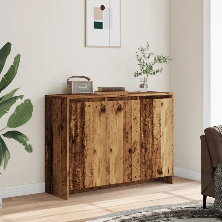 vidaXL Sideboard Altholz-Optik 102x33x75 cm Holzwerkstoff 856780 – Bild 2