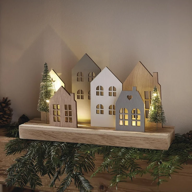 LED-Board "Häuser" Wohndekoration Deko LED Lampe Licht Dekoration Figur – Bild 7