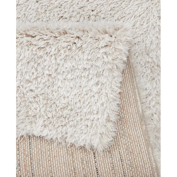 TaraCarpet Flokati-Teppich TaraCarpet Flokati Eco Langflorteppich Shaggy, rund, Höhe: 52 mm, Flokati Hochflor Langflor weich creme Wohnzimmer Schlafzimmer 120x120r – Bild 3