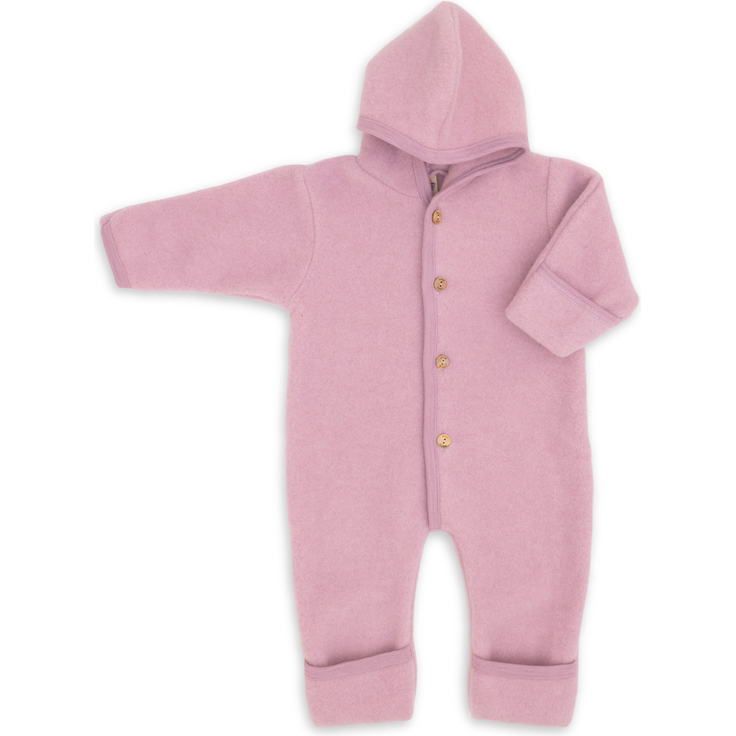Engel Baby-Overall mit Kapuze, Holzknöpfen und Umschlag