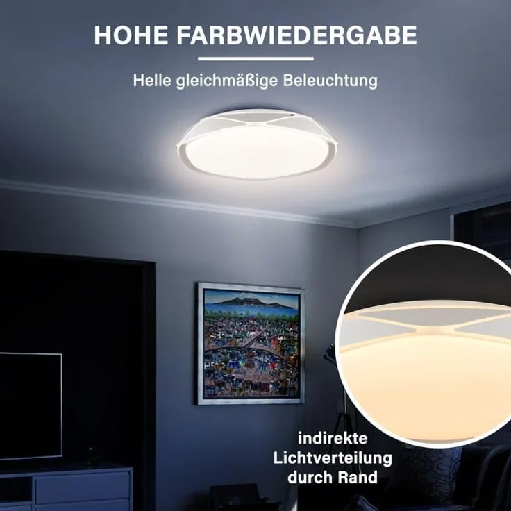 Megalight LED Deckenleuchte Shining Venus 30W, 3000lm, Ø41cm – Bild 5