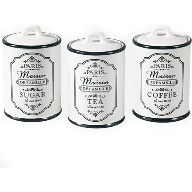 Maestro Maestro Paris Maison Set mit 3 Behältern für Kaffee, Tee und Zucker MR2003003CS – Bild 2
