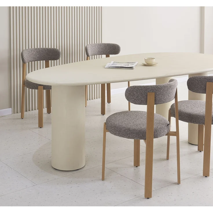 Selsey ‘Innations’ Esstisch 230x120 cm, Greige, Mikro­zement-Optik – Bild 3