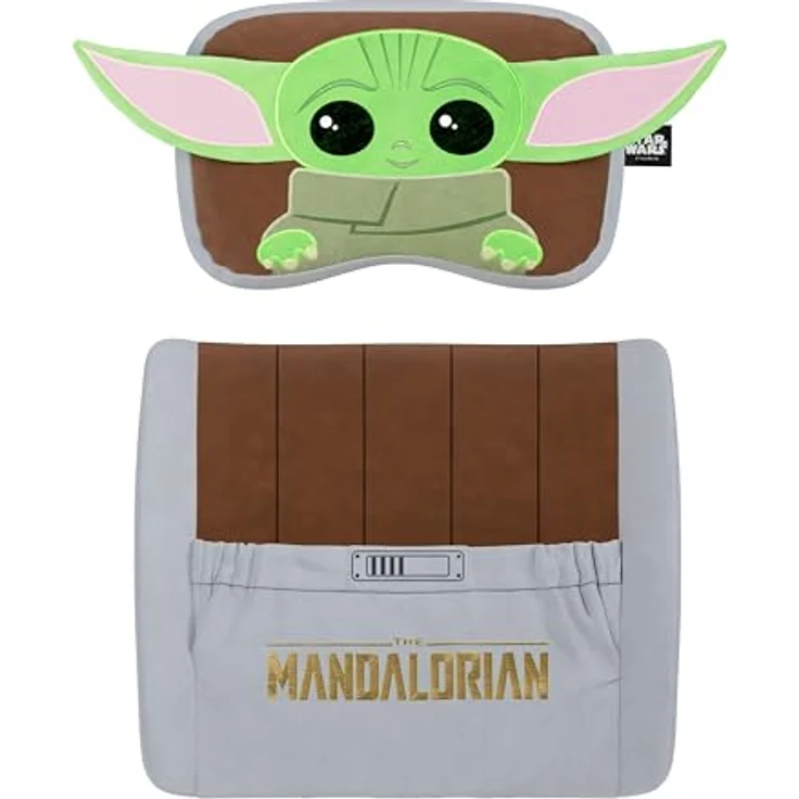 noblechairs Memory Foam Kissen-Set Grogu Edition, Nackenkissen & Lendenkissen, weicher Veloursbezug, ergonomische Unterstützung für angenehmen Sitzkomfort – Bild 5