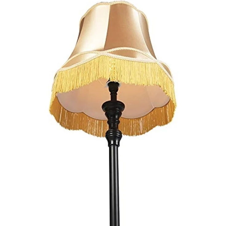 Qazqa Stehlampe Classico, ohne Leuchtmittel, Warmweiß, QAZQA Stehlampe, e27, Gold, Textil, classic-antique – Bild 4