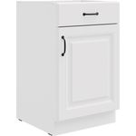 Unterschrank 50 cm Stilo Weiß Küchenzeile Vollauszug Soft-Close Küche Landhaus