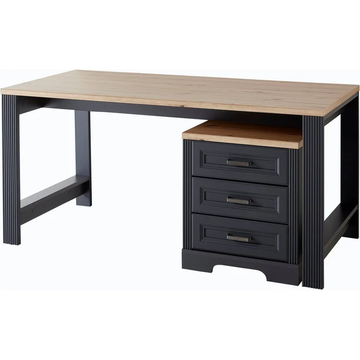 Schreibtisch JASMIN Graphit Artisan Eiche Nachbildung 160 x 80 cm – Bild 3