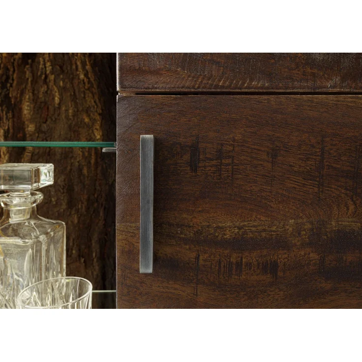 Highboard Akazie 100x40x150 dunkelbraun lackiert BARK #206 – Bild 7