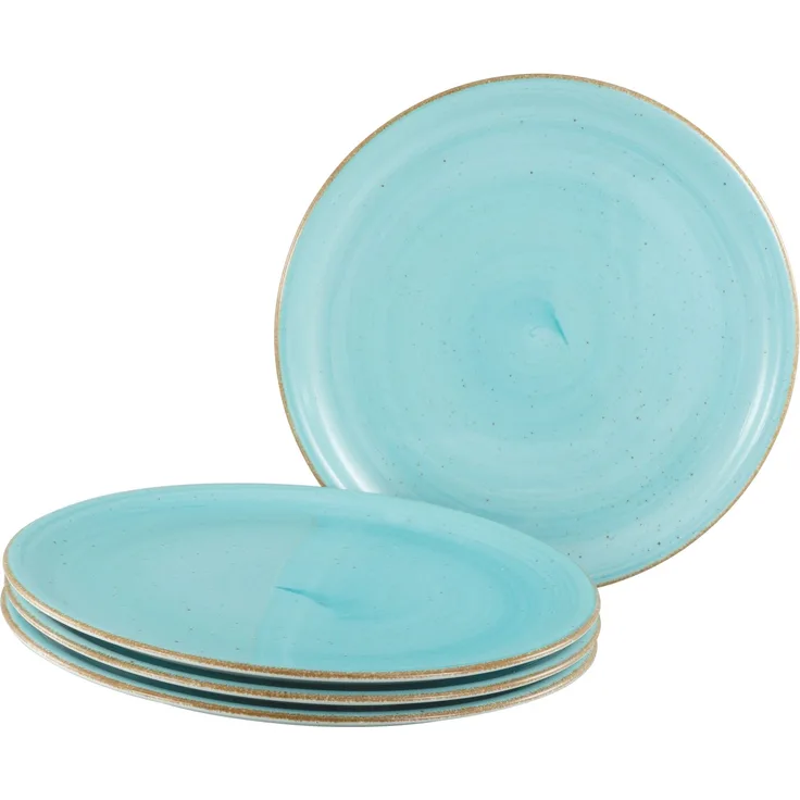 Vintage Nature Aqua, Pizzateller 4-tlg (mo)