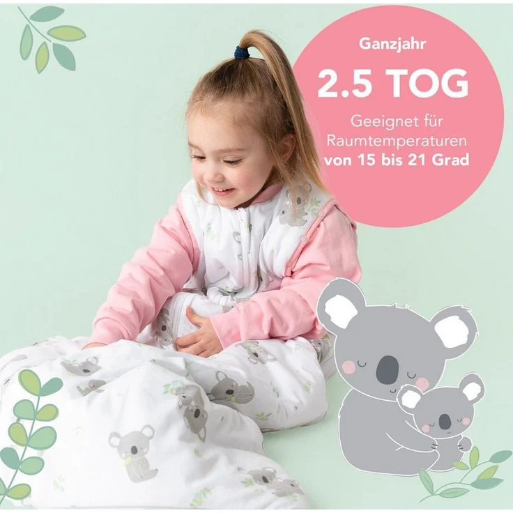 Schlummersack Kinderschlafsack Babyschlafsack, 2.5 Tog OEKO-TEX zertifiziert – Bild 2