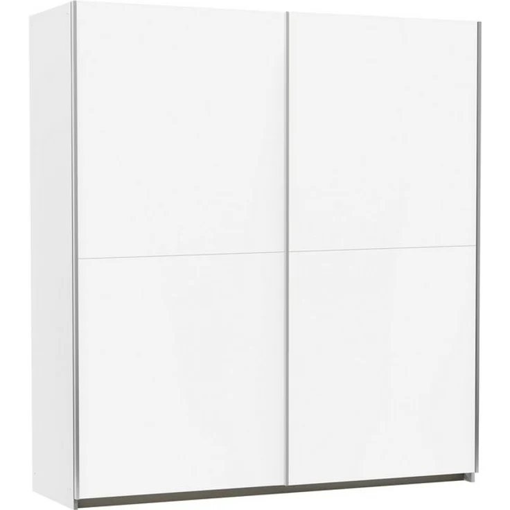 Rauch Möbel Saturn, Schwebetürenschrank mit zusätzlichen Fachböden, Kleiderschrank weiß, Kleiderschränke, Garderobe, Schrank mit Stauraum, 2-türig, Farbe Alpinweiß, 175 x 191 x 59 cm – Bild 4