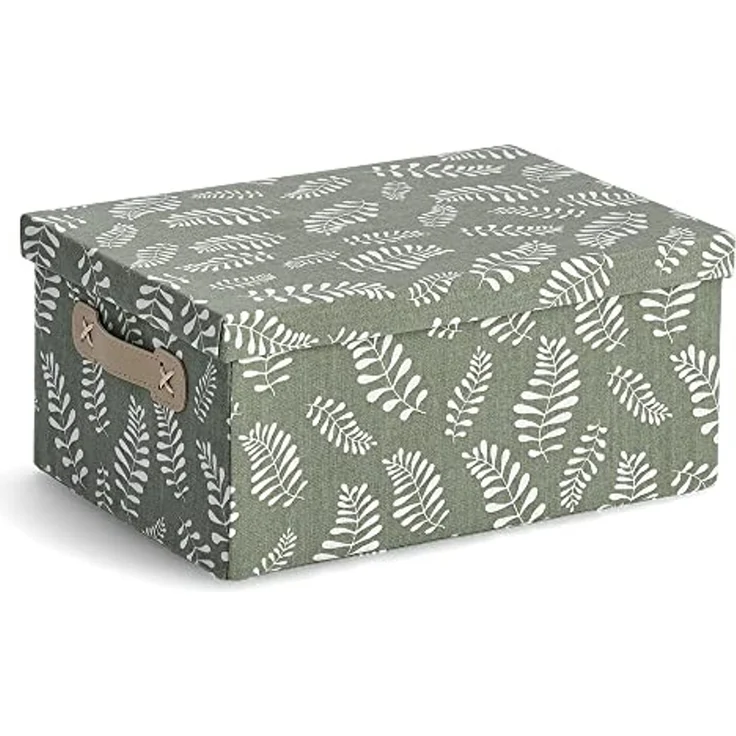 Zeller Present Aufbewahrungsbox Leaves (1 St), Baumwollmix – Bild 1