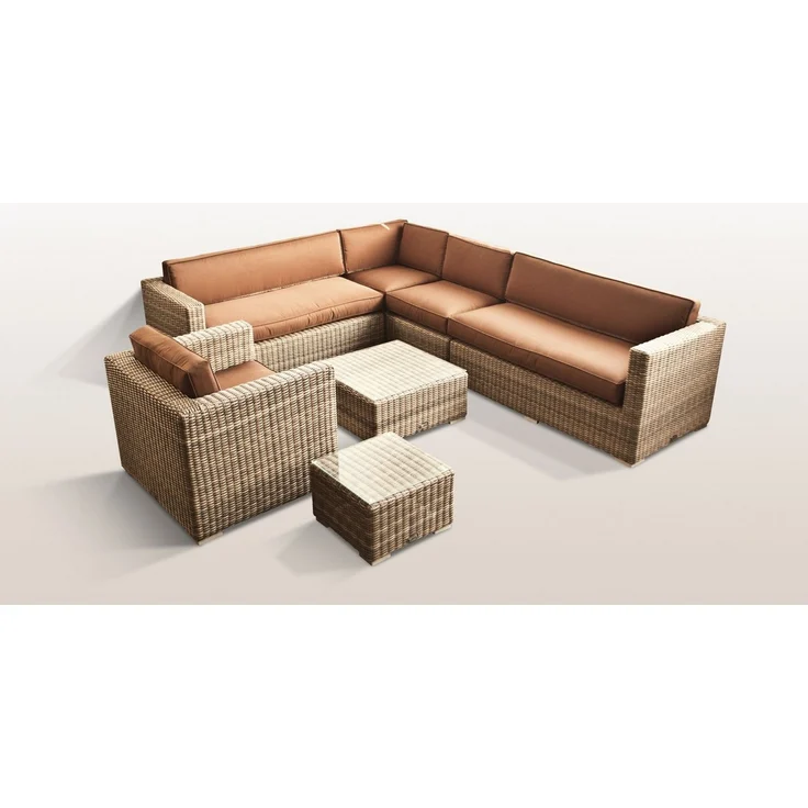 Ragnarök Möbel-Design Gartenlounge-Set Narvik, (Set, Ecklounge, Polyrattan, Alu), Sitzpolster ca. 16 cm dick und haben 2 intergrierte Härtegrade – Bild 1