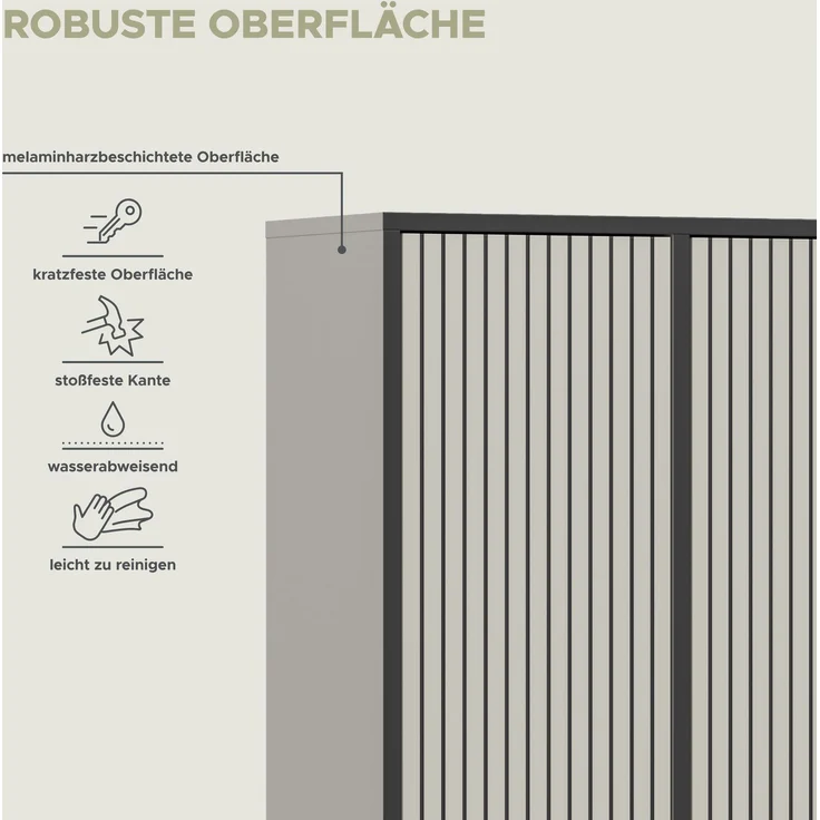 Standschrank (B/H/T: 30x101x32 cm) in Kaschmir Nachbildung – Bild 9