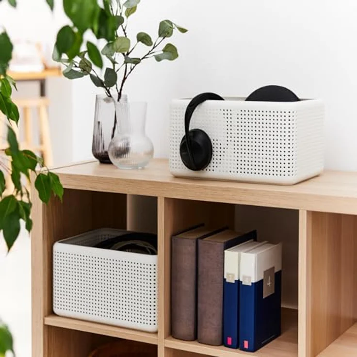 Rotho Madei Aufbewahrungsbox 13l, Kunststoff (PP) BPA-frei, weiss, 13l (32,6 x 23,8 x 18,8 cm) – Bild 6