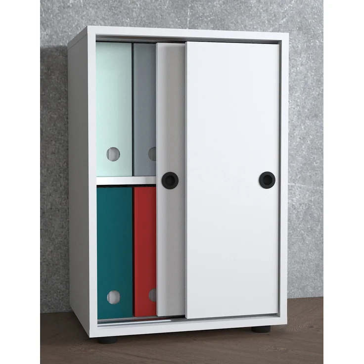 VCM Büroschrank Ulas 919817 Weiß H. 74 x B. 49 x T. 38 cm – Bild 3