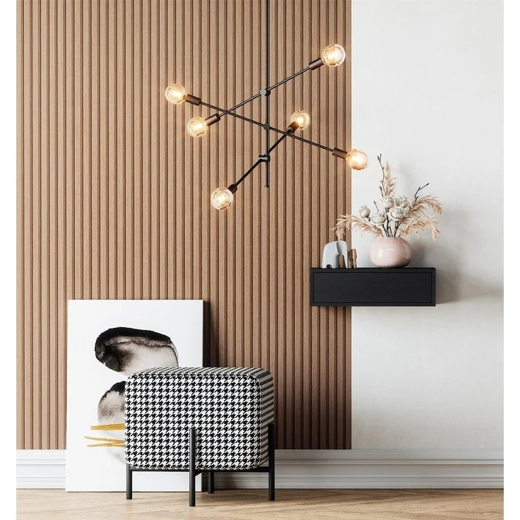 Newroom Vliestapete, Braun Tapete Skandi Holz - Holztapete Holzwand Modern Paneele Lamellen für Wohnzimmer Schlafzimmer Flur – Bild 1