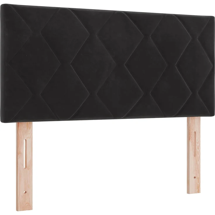 vidaXL Boxspringbett mit Matratze Schwarz 120 x 190 cm Samt 3450682 – Bild 4