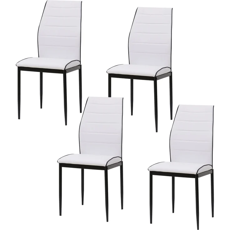 HTI-Living Madison PU Weiß Stuhl – Bild 1