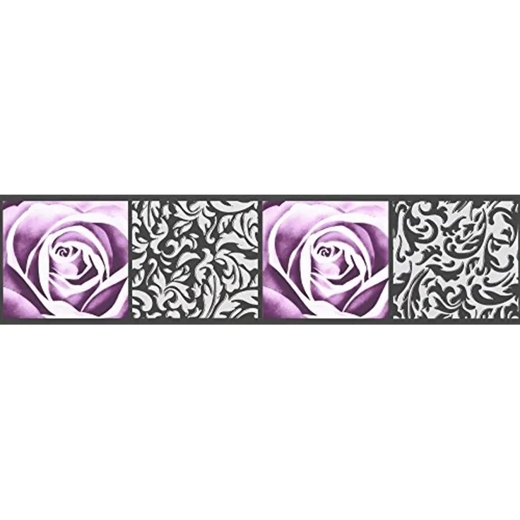 A.S. Création Bordüre Only Borders 11, leicht strukturiert, floral, geblümt, gemustert, Bordüre selbstklebend Papier Wand Decke Schräge Borte Wohnzimmer Optik