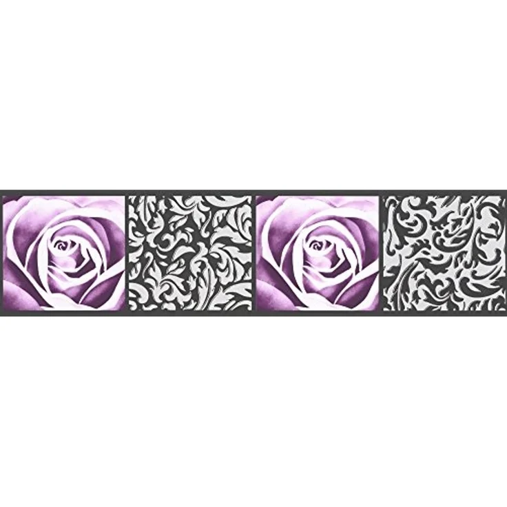A.S. Création Bordüre Only Borders 11, leicht strukturiert, floral, geblümt, gemustert, Bordüre selbstklebend Papier Wand Decke Schräge Borte Wohnzimmer Optik – Bild 1