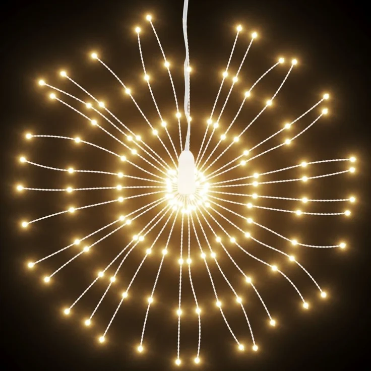 vidaXL Weihnachtsbeleuchtung Feuerwerk 140 LEDs Warmweiß 17 cm 356219 – Bild 2