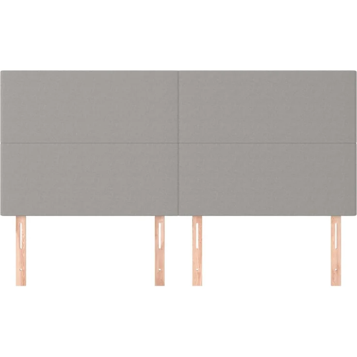 vidaXL Kopfteile 4 Stk. Hellgrau 90x5x78/88 cm Stoff 3116066 – Bild 3