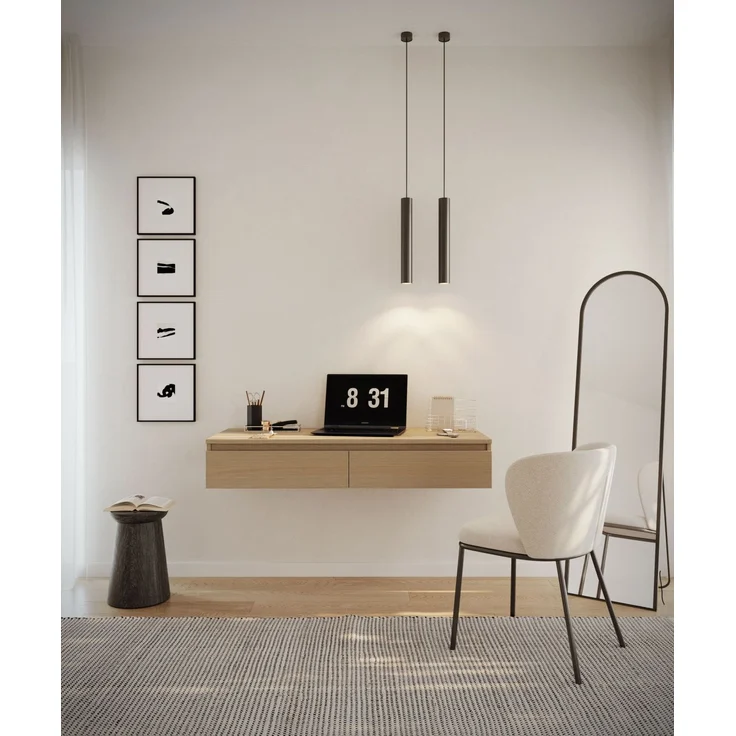 Selsey 'Bemmi' Hängeschreibtisch / Schminktisch, Eiche Lindberg, 19 x 120 x 50 cm – Bild 2