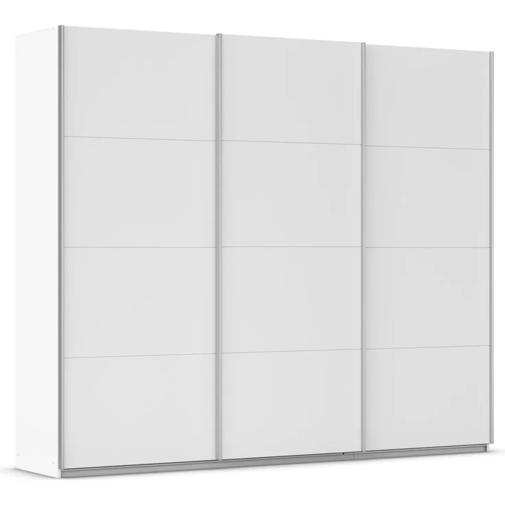 Rauch Möbel Kulmbach, Kleiderschrank mit Schwebetüren für Schlafzimmer, Kinderzimmer, Jugendzimmer, Garderobe, Flur, 3-türig, Zubehör Basic, Farbe Weiß, Breite 271 cm