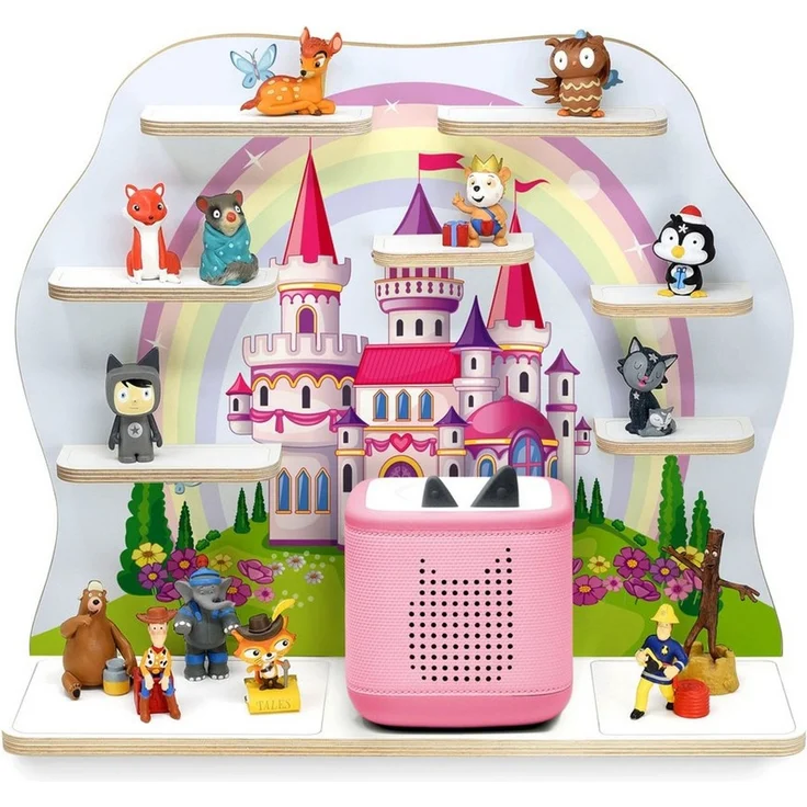 stadtecken Kinderregal groß, geeignet für Toniebox 2 und ca. 50 Tonies, Packung, Perfekte Aufbewahrung im Kinderzimmer