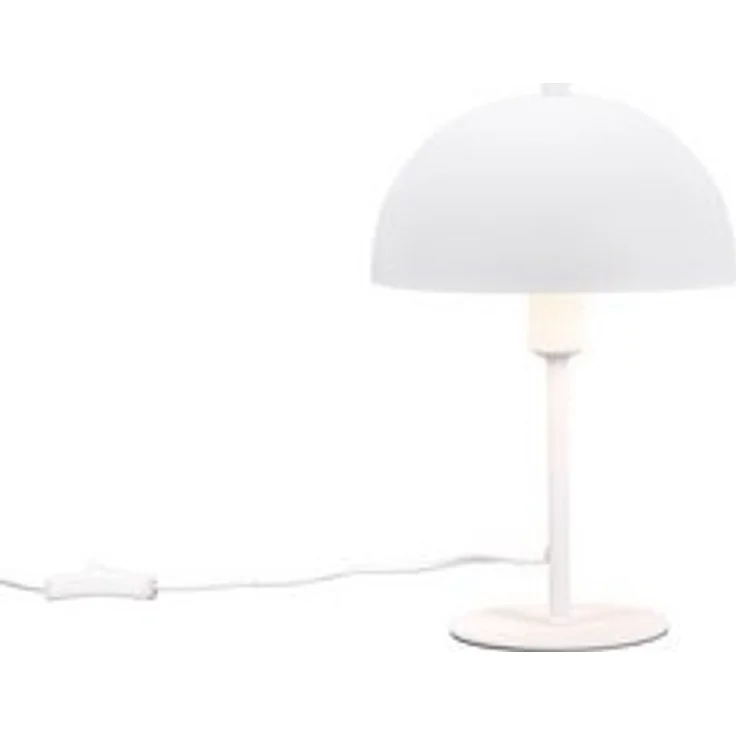 Kleine LED Tischleuchte aus Metall Weiß in Pilzform, Höhe 30cm – Bild 6