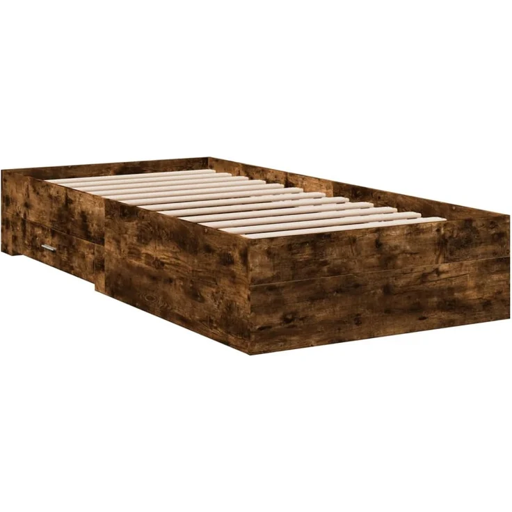 vidaXL Bettgestell mit Schubladen Räuchereiche 90x190 cm Holzwerkstoff 3280437 – Bild 6