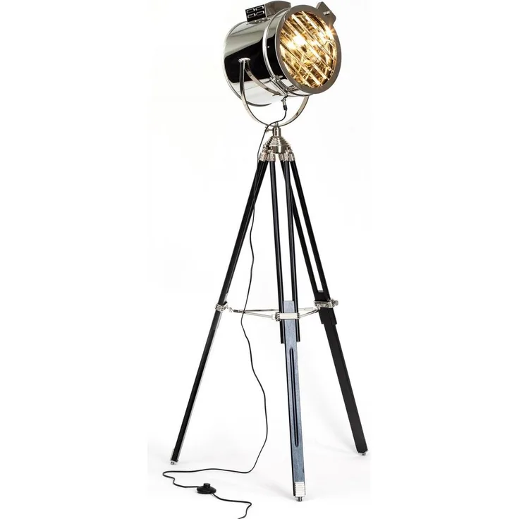 Brilliant Leuchten No. HK13018S70 Standleuchte Cine 1-flammig schwarz chrom