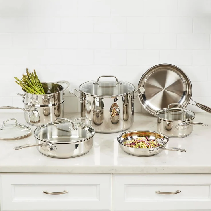 Cuisinart 77–11 G Chef 's Classic Edelstahl 11-TLG. Kochgeschirr Set – Bild 2