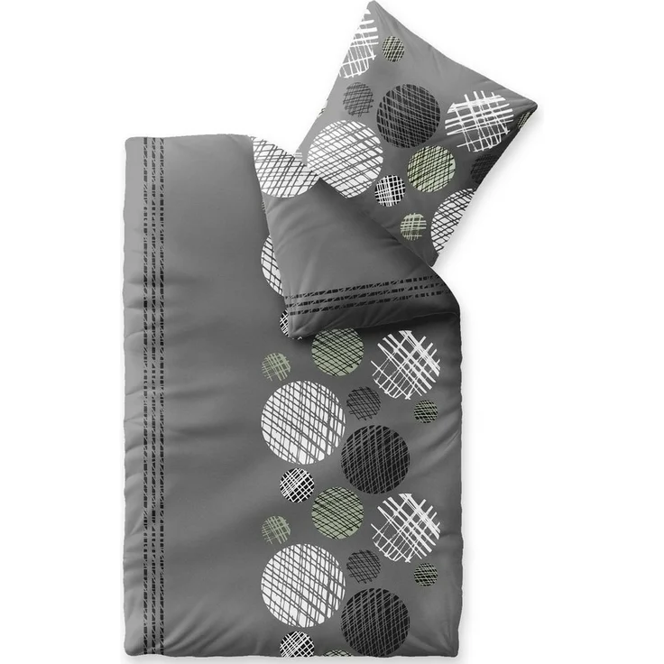 aqua-textil Bettwäsche Trend Bettgarnitur Renforcé Reißverschluss 135x200 cm Ciara, Baumwolle, 2 teilig – Bild 1