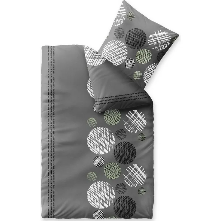 aqua-textil Bettwäsche Trend Bettgarnitur Renforcé Reißverschluss 135x200 cm Ciara, Baumwolle, 2 teilig