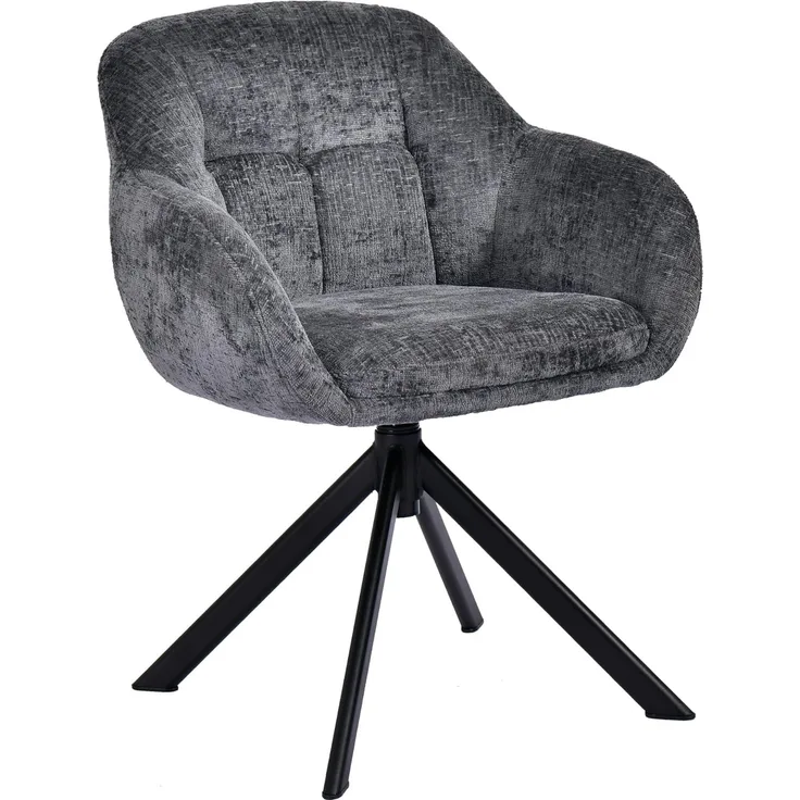 Duhome Loungesessel, Armlehnstuhl aus Chenille-Stoff, Schminktisch Stuhl 360° drehbar