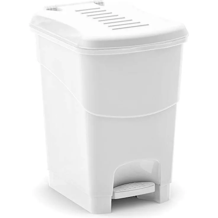 Kis Abfallbehälter Koral 6 Liter in weiß, Plastik, 19 x 24 x 28 cm