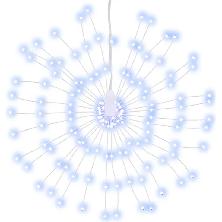 vidaXL Weihnachtsbeleuchtungen Feuerwerk 8 Stk. 140 LEDs Kaltweiß 17cm 3190513 – Bild 2