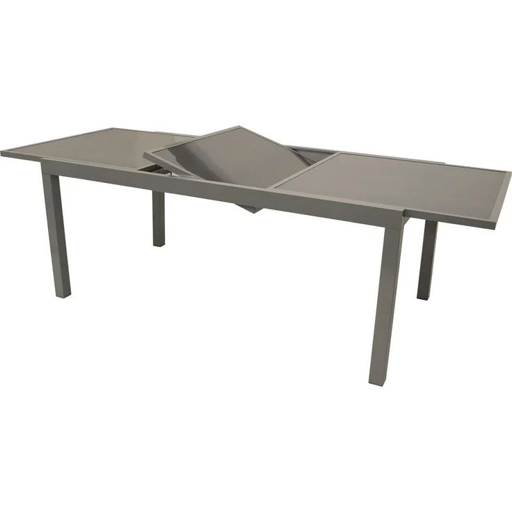 Ausziehtisch PISA 140/200x90 cm, Aluminium + Glas – Bild 1
