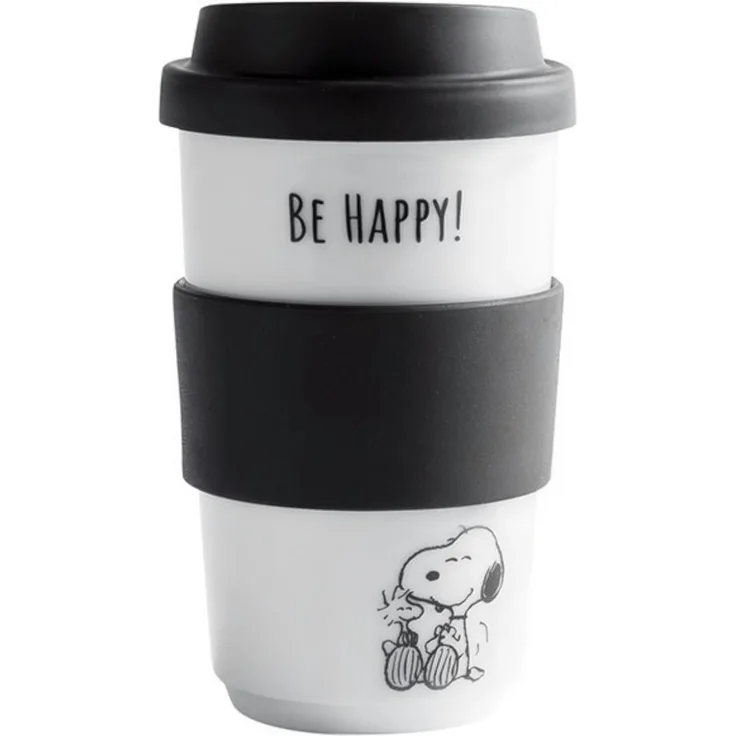 KAHLA Coffee-to-go-Becher fillit Becher 0,40 l Peanuts + Trinkdeckel, Porzellan, einwandig, Made in Germany