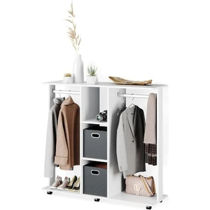 Kleiderschrank Robbie Weiß 130 x 120 cm Vicco – Bild 7
