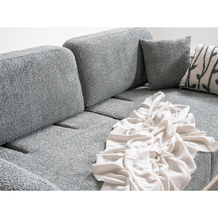 Sitzgruppe/Sofa Set - Wohnzimmergarnitur "Gardenia" 3+3+1-Grau/Weiß – Bild 5