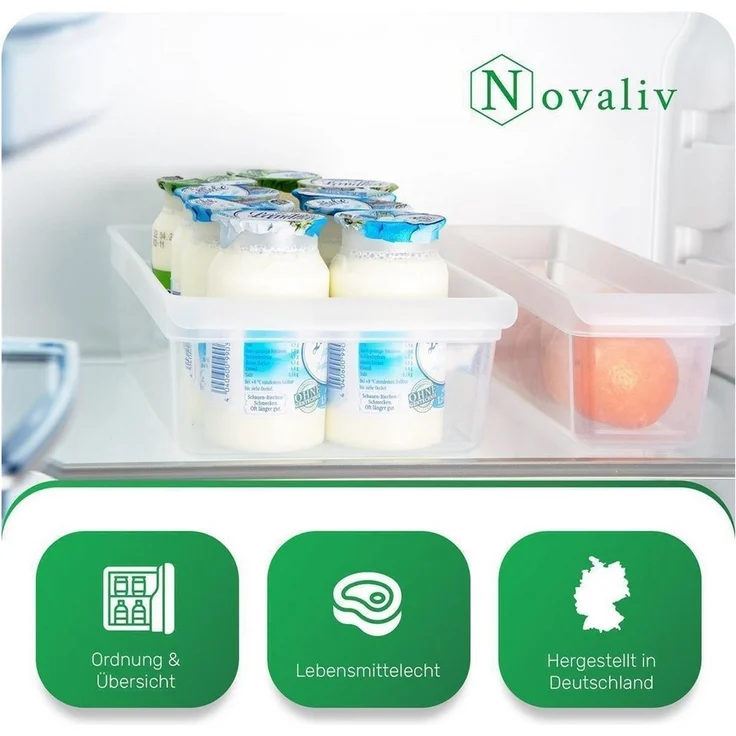 Novaliv Aufbewahrungsbox - (2 St), Kühlschrank Organizer – Bild 3
