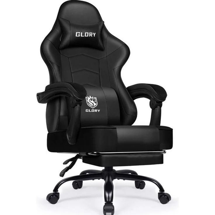 Hiazurm Gaming-Stuhl Gaming Stuhl, Bürostuhl mit Fußstütze,Klappbare gepolsterte Armlehnen (Bürostuhl Chefsessel Wippfunktion bis zu 170), Ergonomischer Gamer Stuhl 150 kg Belastbarkeit – Bild 4