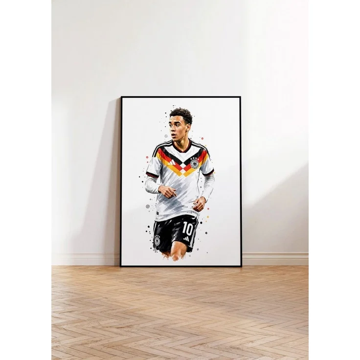 JUSTGOODMOOD Poster Deutschland Fussball Geschenkidee Aquarell Sport Wandbild Deko Print o, (1 St) – Bild 4