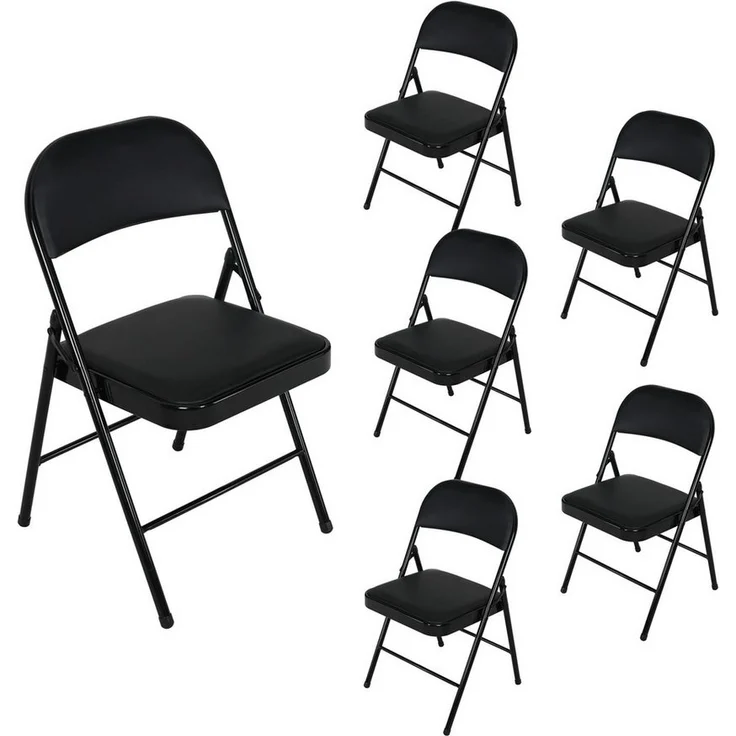HTI-Living Klappstuhl Klappstühle 6er Set Wedigo Schwarz (Set, 6 St), Küchenstuhl Campingstuhl Bestuhlung Events – Bild 5