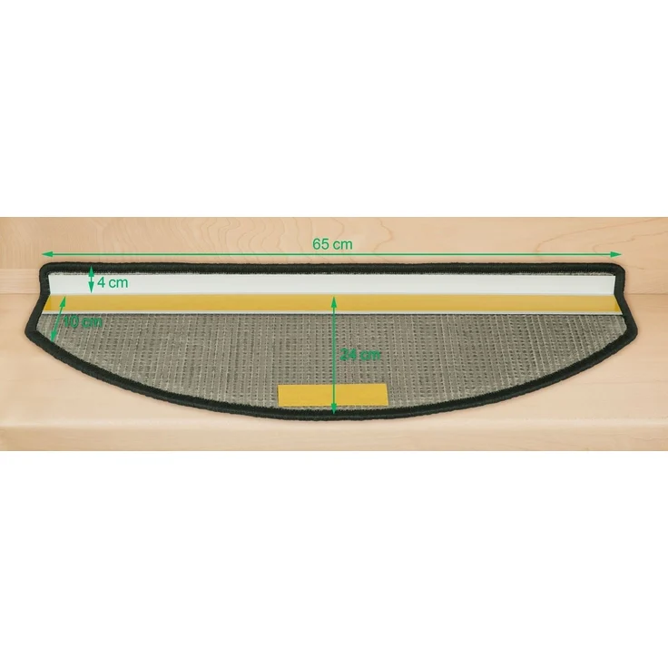 Metzker® Stufenmatte Stufenmatten Sisal New Halbrund Einzen und SparSet's, halbrund, Höhe: 6 mm, Naturprodukt – Bild 3