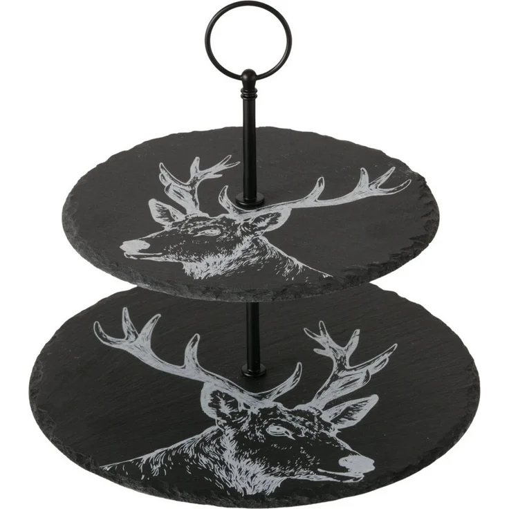 BOLTZE Etagere Moritz Etagere schwarz 24cm (1 Stück), Materialmix, (Etageren) – Bild 2