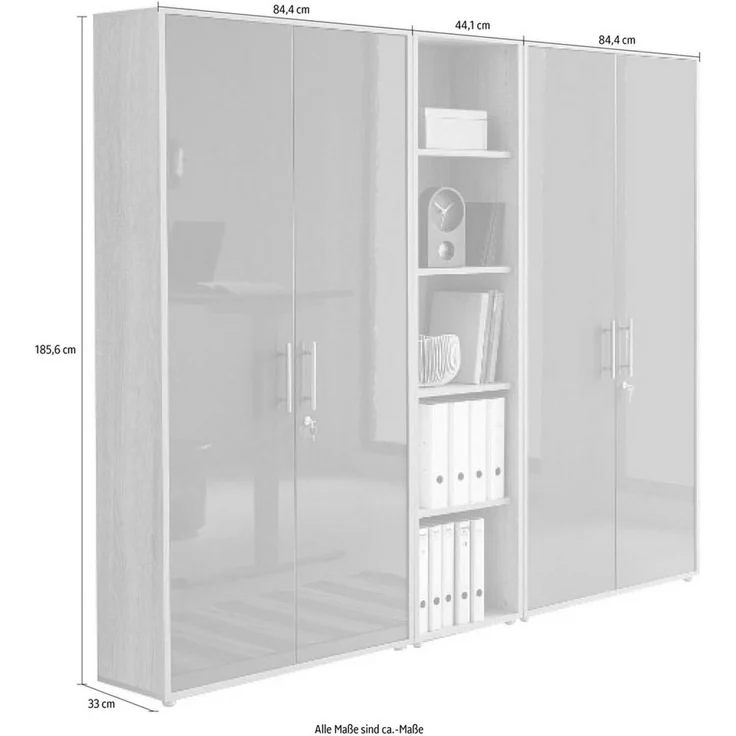 BMG Möbel Schrank-Set Tabor, (Set, 3-St) – Bild 2